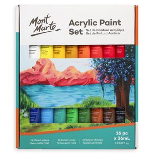 Mont Marte 16 Piece x 36mL Acrylic Paint Set