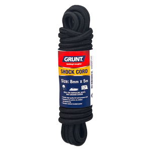 GRUNT 8mm x 5m Black Shock Cord