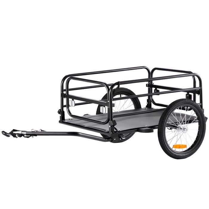VEVOR Bike Cargo Trailer Black Foldable Compact Storage & Quick Release with Universal Hitch