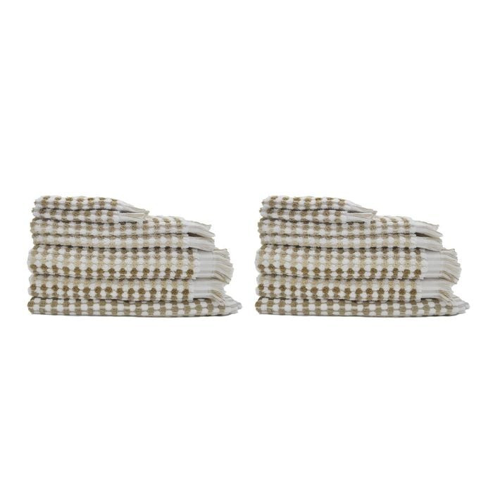 Jenny Mclean Pom Pom 7PC Bath Linen Set - Natural tones