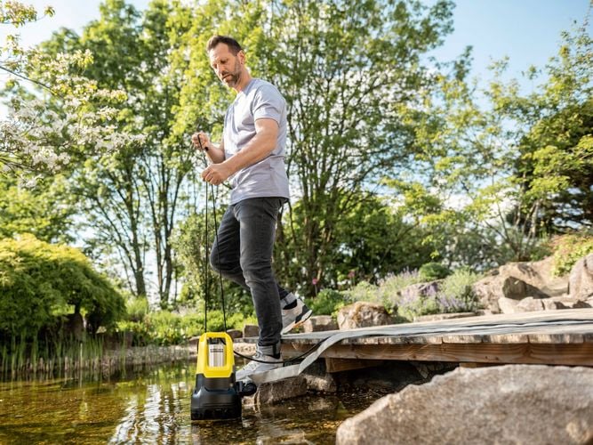 SP22.000
  Level Sensor being lowered to drain a pond 