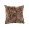 SOGA 50cm Luxurious Brown Faux Fur Plush Textured Throw Pillow