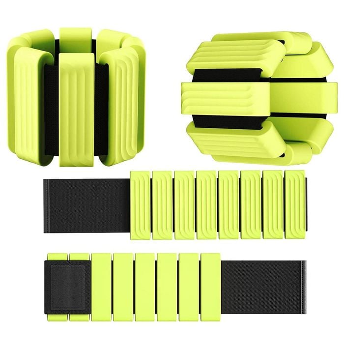 Fohoa 2 Pack Adjustable Ankle Wrist Weights 1lb Each (green)