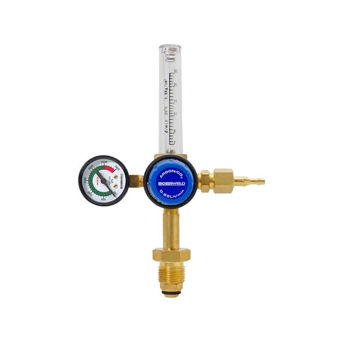 Argon Vertical Entry Regulator With Flowmeter