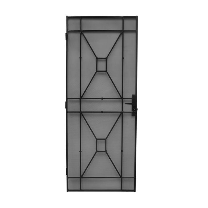2032 x 813mm Barrier Door Steel Frame Metric Sutton Black - Black