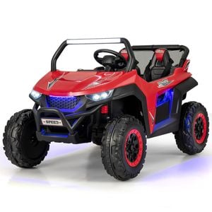 Costway 12V Kids Ride On Car 2-Seater Electric UTV with Remote Control and Music Red