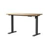 Oikiture Electric Standing Desk Single Motor Black Frame 120CM OAK Tabletop