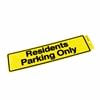 Sandleford 330 x 95mm Residents Parking Only Yellow Self Adhesive Sign