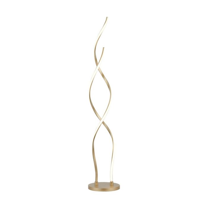 Lexi Lighting Acropora LED Floor Lamp Gold 130cm Contemporary Swirl Design
