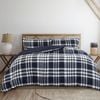 Ardor Ronan Navy Plaid Jacquard Quilt Cover Set Single
