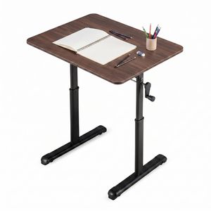 PlayPals Kids Desk Height Hand Adjustment 80x60cm Desktop Walnut