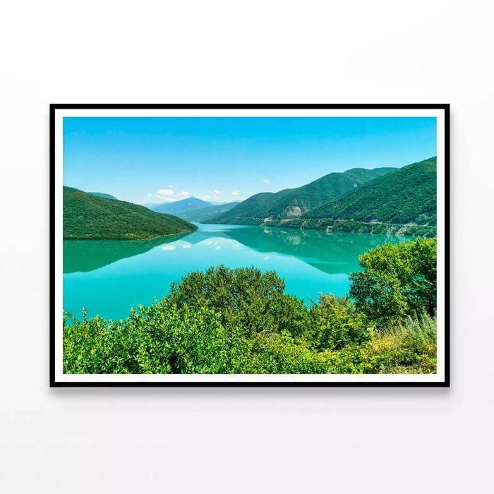 The Lake View with Mountains  Print 100% Australian Made 120x90cm  (Poster)