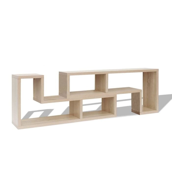 vidaXL TV Cabinet Double L-Shaped Oak Entertainment Stand Display Sideboard