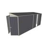 Build-a-Shed 1.5 x 4.5 x 2m Single Sliding Side Door Skillion Shed - Grey