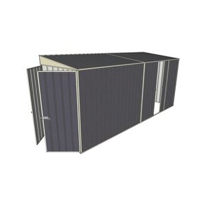 Build-a-Shed 1.5 x 4.5 x 2m Single Sliding Side Door Skillion Shed - Grey