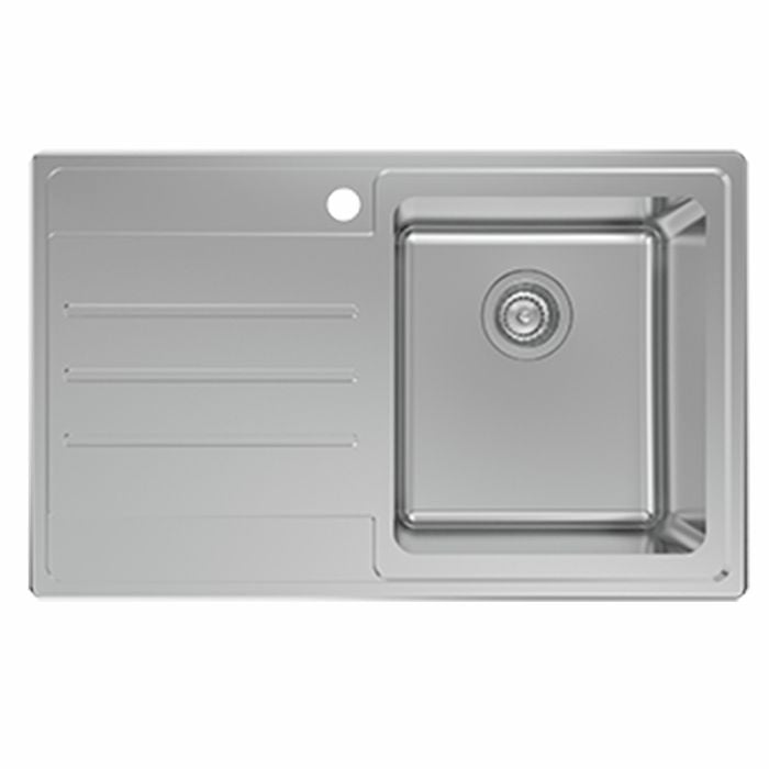 Everhard 800mm Stainless Steel Nugleam Edge RH Bowl And Drainer