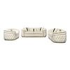 Elegant 3+2+1 Seater Sofa Set Plush Velvet Fabric in Beige Colour