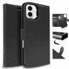 Tough On for Apple iPhone 16 Case Magnetic Detachable Leather Black