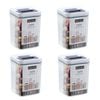 4PK Lemon and Lime Crystal Ribbed Food Storage Container 1.9L/18cm Assorted