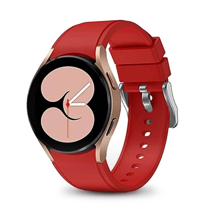 TEGAL Silicone Sport Band Strap For Samsung Galaxy Watch 5 / 5 Pro / 4 / 4 Classic Red