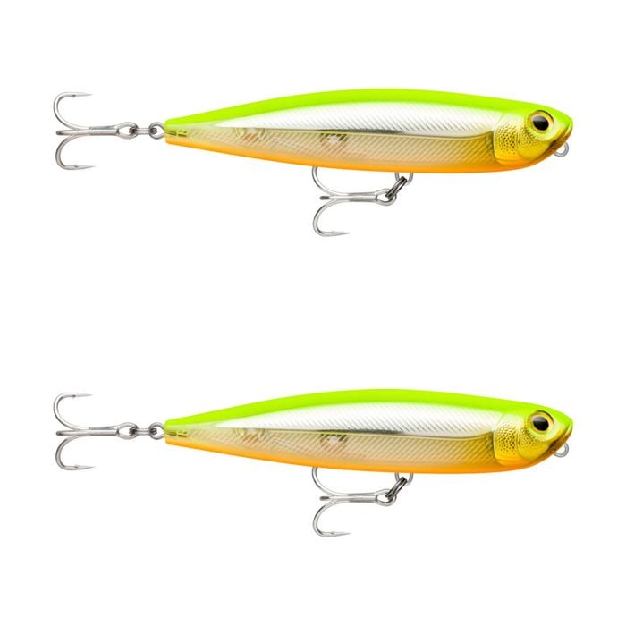 2x Rapala 11cm Precision Xtreme Pencil Saltwater Fishing Lures - Flake Hot