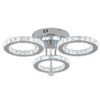 Eli & Co. Lighting Luretta 30W Crystal Ring Tri-Colour Flush Mount Chandelier