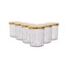 Argon Tableware 150ml Glass Jam Jars With Airtight Gold Lids - Set Of 6 Empty Screw Top Kitchen Storage Preserving Jar