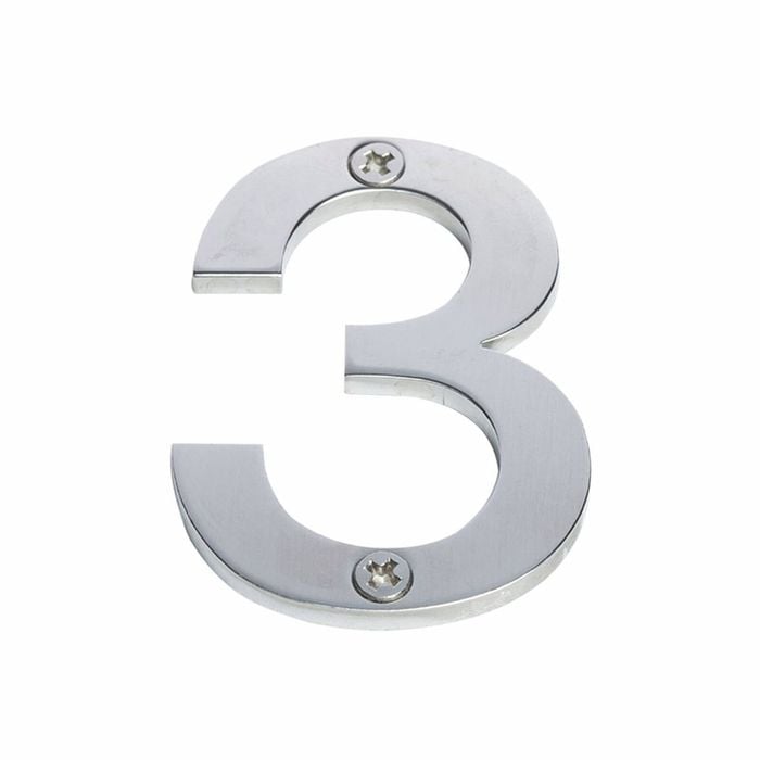 Sandleford 60mm Stainless Steel Numeral 3