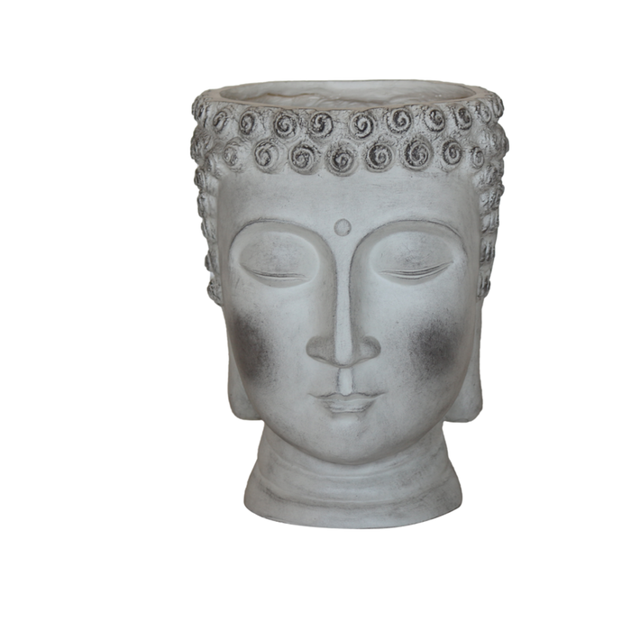 Northcote Pottery 34cm White Balinese Head Planter