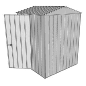 Build-a-Shed 1.5 x 1.5 x 2.3m Gable Shed with Single Hinged Side Door - Zinc