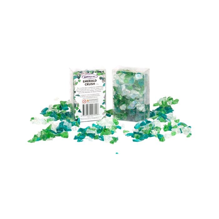 Mandala Art Emerald Crush Mosaic Decor Glass