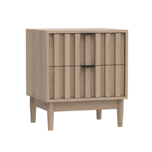 Maestro Furniture Dalia Modern 2-Drawer Nightstand Bedside Table Oak