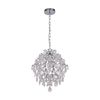 Lexi Lighting Baroque Chandelier Small Chrome & Clear Crystal Metal Glass