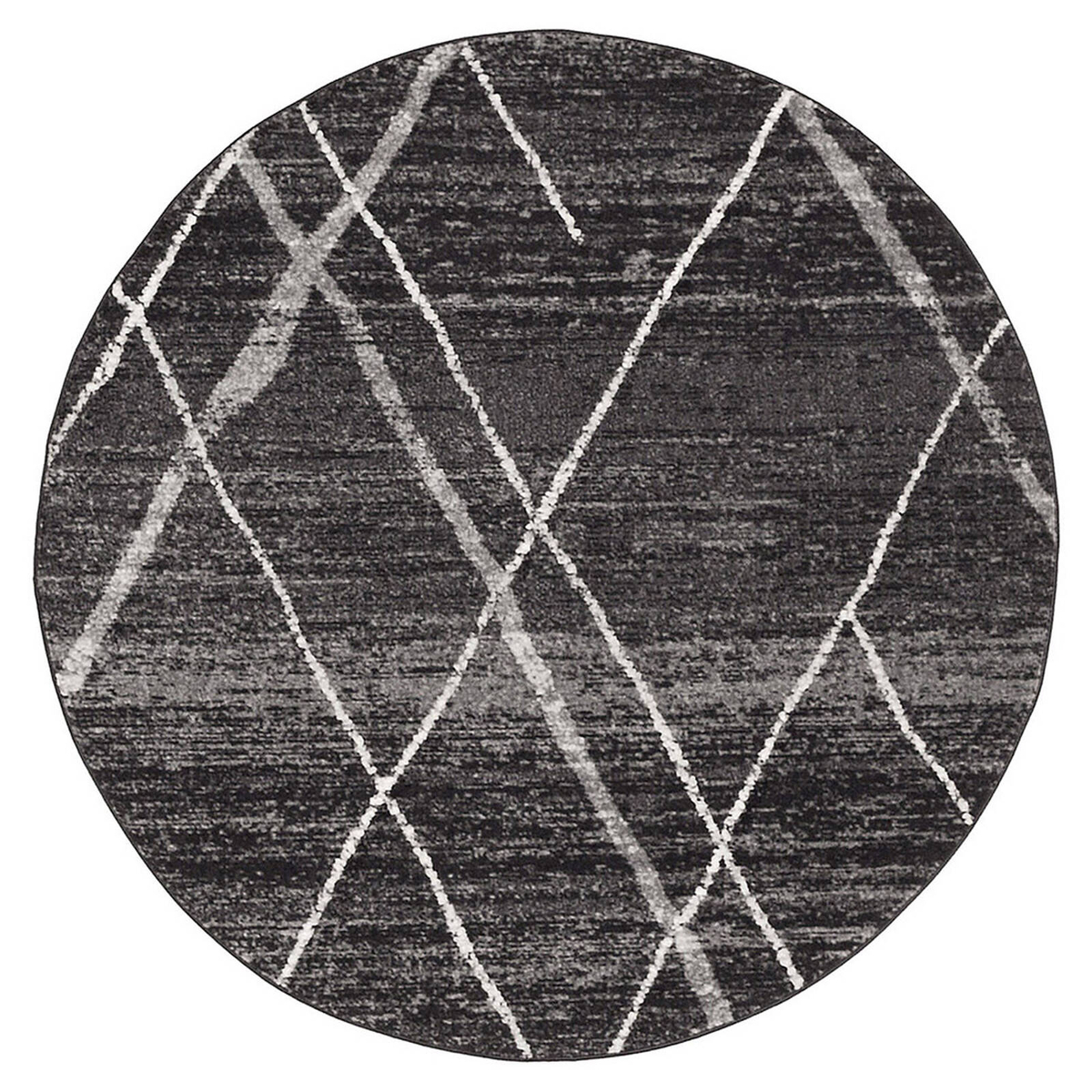 Jaya 452 Charcoal 240x240cm Round - Large Pet Friendly Power Loomed Rug ...