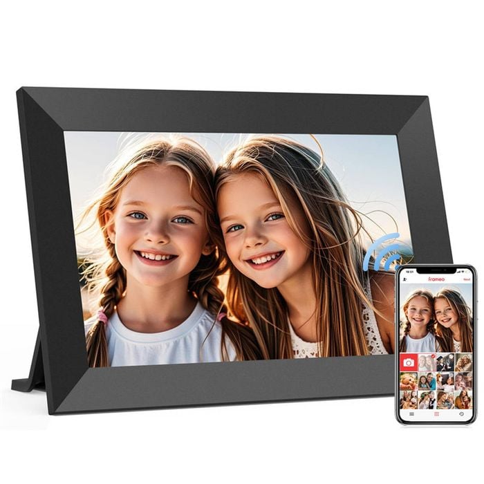 Catzon Digital Picture Frame 10.1 Inch WiFi HD IPS Touch Screen 32GB-Black