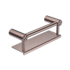 Nero  25mm x 300mm Brushed Bronze Mecca Care Grab Rail With Shelf
