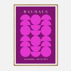 Galrie Bauhaus Geometric Art Print Modern Abstract Poster for Contemporary Spaces, Wood Frame, A3 30 x 42cm (12 x 16inch)