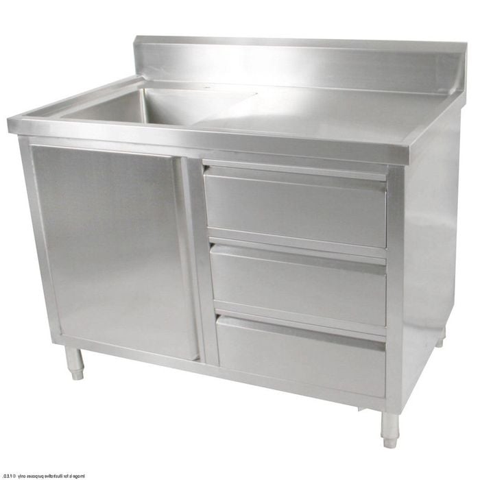Modular Systems Cabinet With Left Sink - 1200mm W x 700mm D x 1050mm H