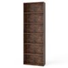 Costway 6-tier Open Bookcase 178cm Display Shelf Storage Organizer Brown
