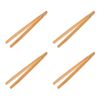 4x Appetito Bamboo Toast Tongs W/ Magnet 20cm Home Kitchen Cooking Utensils