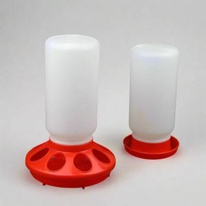 Pet & Rural Supply Co Poultry Drinker And Food Dispenser Set - Red