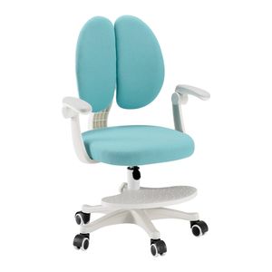 PlayPals Kids Ergonomic Study Chair Adjustable Height Gravity Lock Wheels Mint