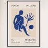 Galrie Papiers Découpés H. Matisse Art Print Blue Silhouette (1955), Black Frame, A1 60 x 84cm (23 x 33inch)