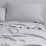 Cloud Linen NZ King 250 Thread Count Organic Cotton Sheet Set Silver