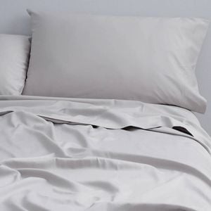 Cloud Linen NZ King 250 Thread Count Organic Cotton Sheet Set Silver