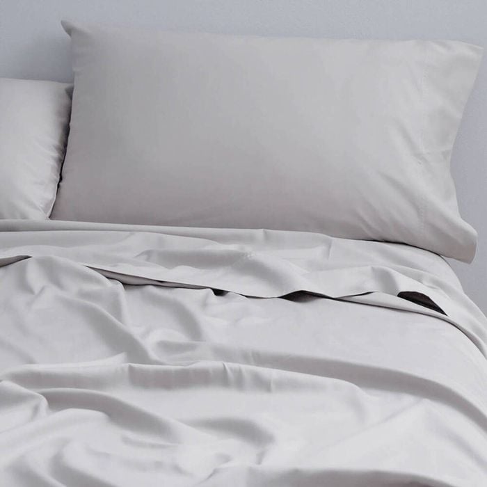 Cloud Linen NZ King 250 Thread Count Organic Cotton Sheet Set Silver