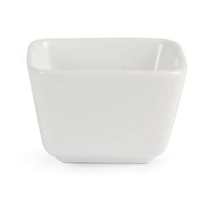 Olympia Whiteware Tall Square Mini Dishes Porcelain White 75x75x48mm 12 Pack