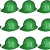 12x Kids Builder Hats Construction Costume Party Helmet Safety Cap Childrens Green
