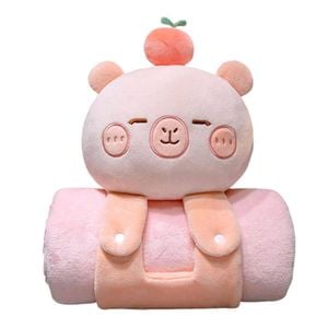 Catzon 100x170cm Rolling Blanket Portable Soft Cute For Kids Sleeping Bag Parties-pink