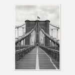 Galrie Timeless Brooklyn Bridge Black and White - Iconic Fine Art Photography Home Decor, Poster Only, 50 x 70cm (20 x 28inch)